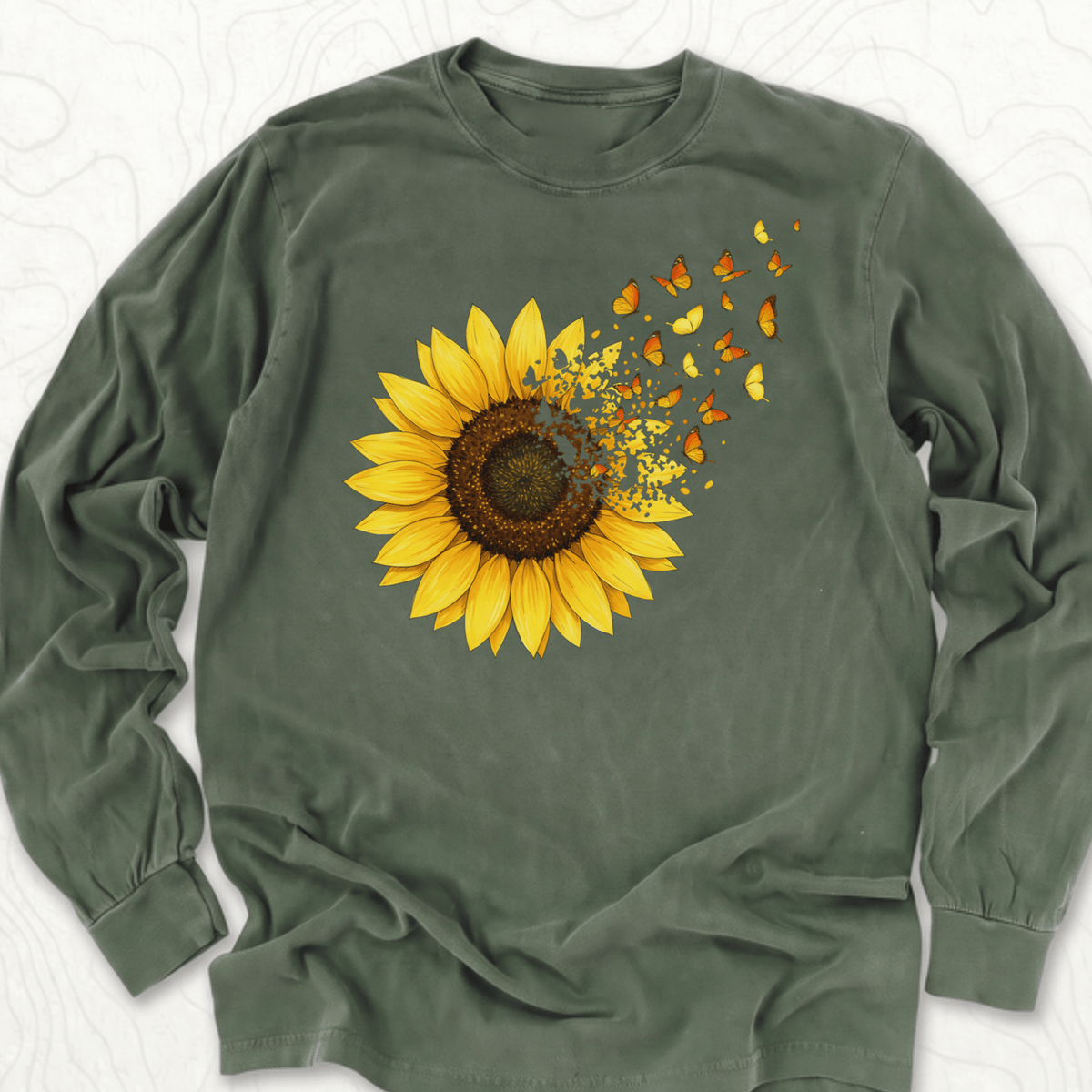 Sunflower Butterflies LS T-shirt