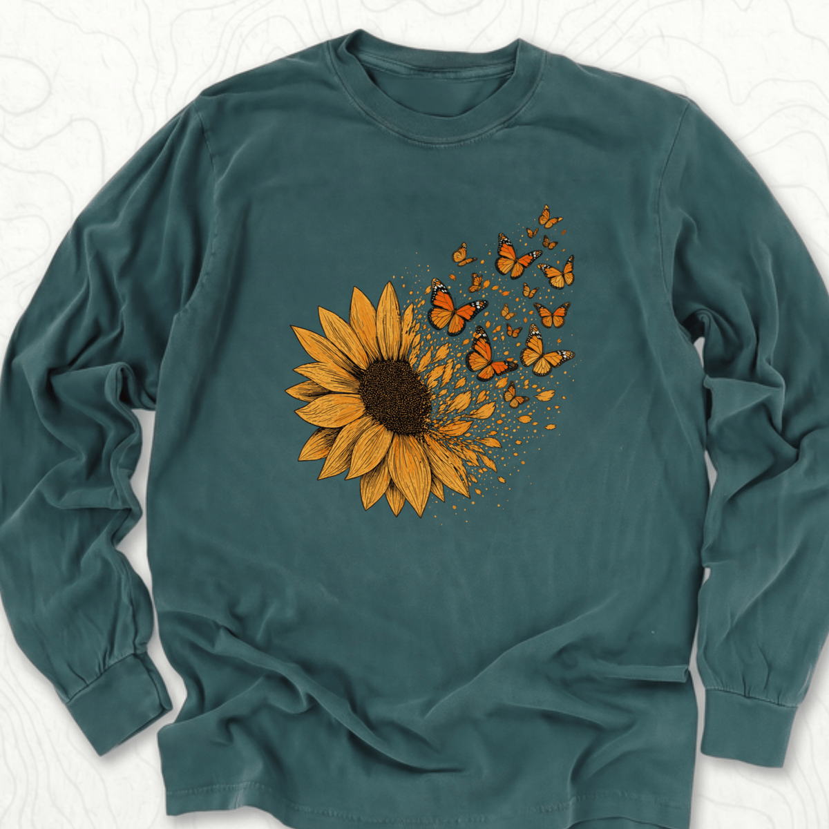 Sunflower Butterflies LS T-shirt