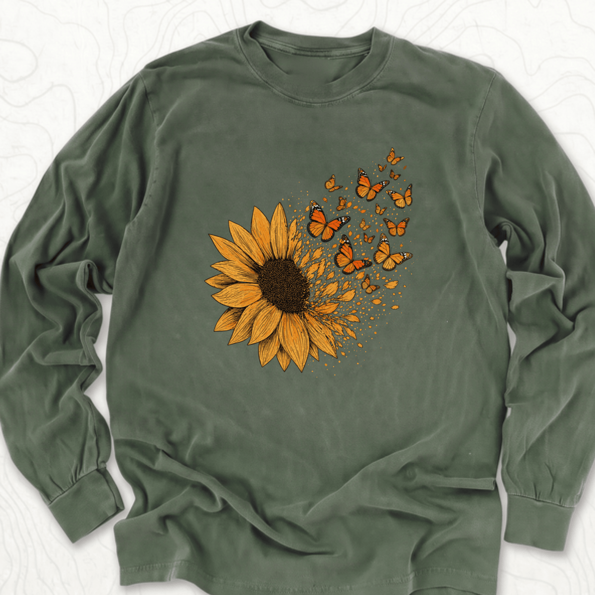 Sunflower Butterflies LS T-shirt