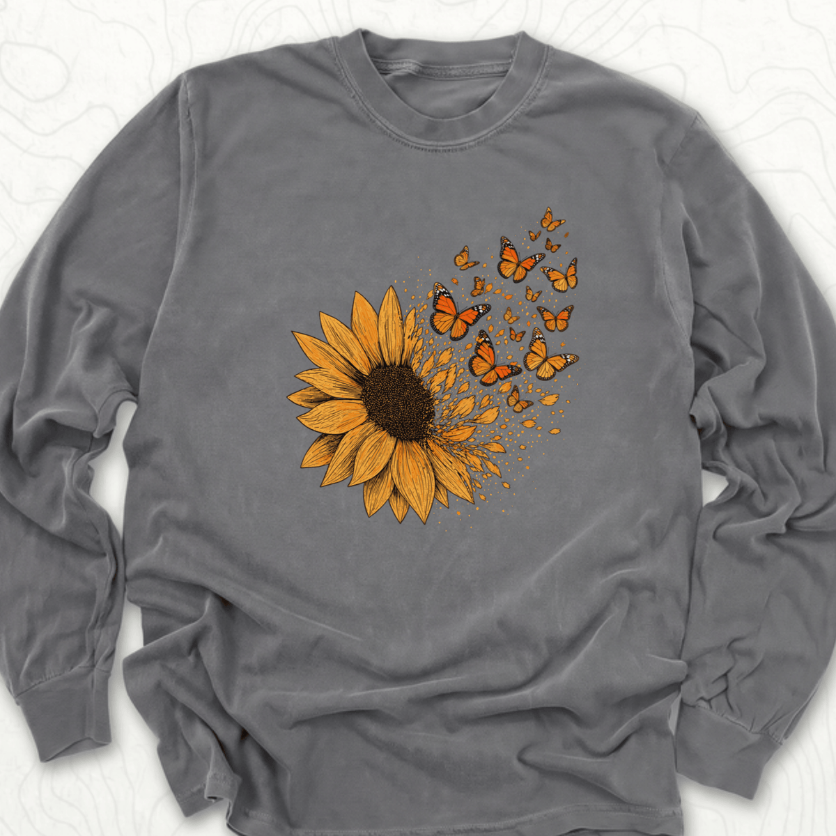 Sunflower Butterflies LS T-shirt