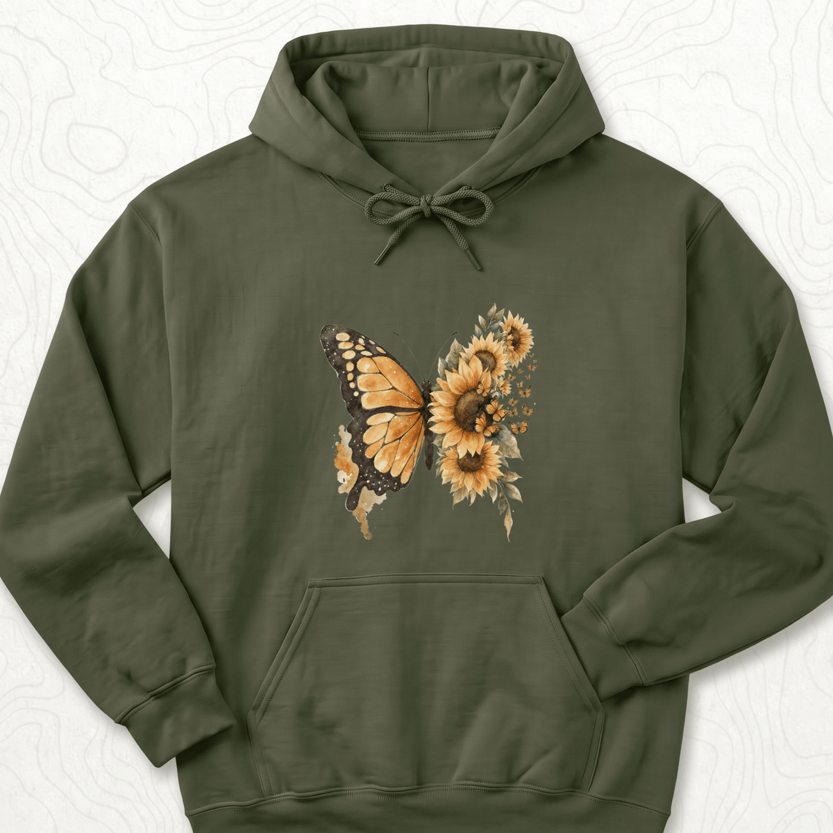 Sunflower Butterfly Hoodie