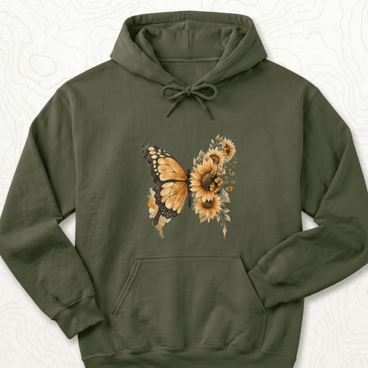 Sunflower Butterfly Hoodie