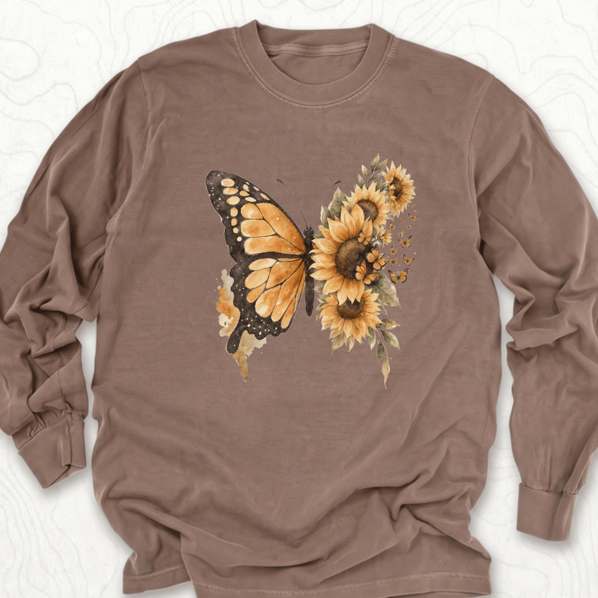 Sunflower Butterfly LS T-shirt