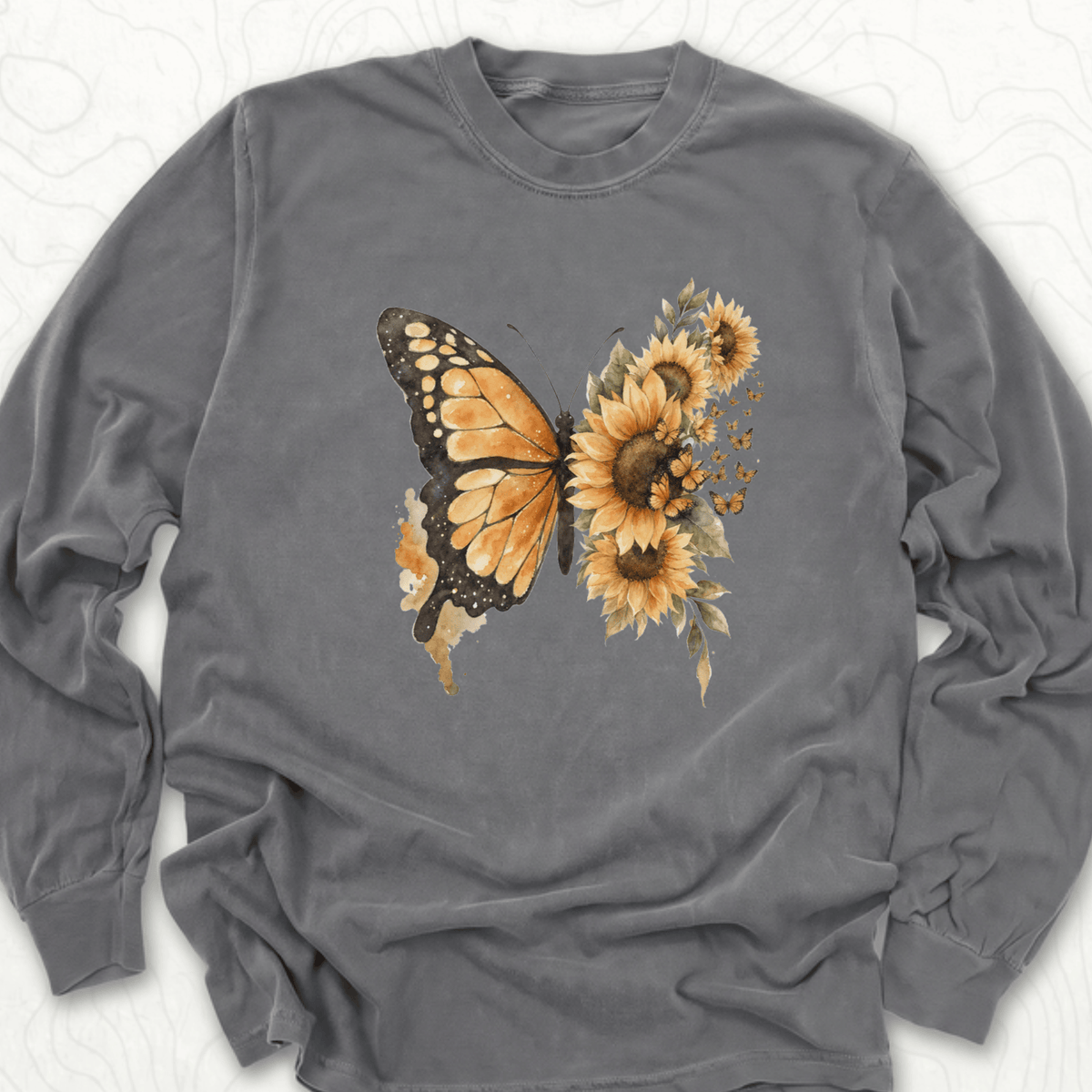 Sunflower Butterfly LS T-shirt