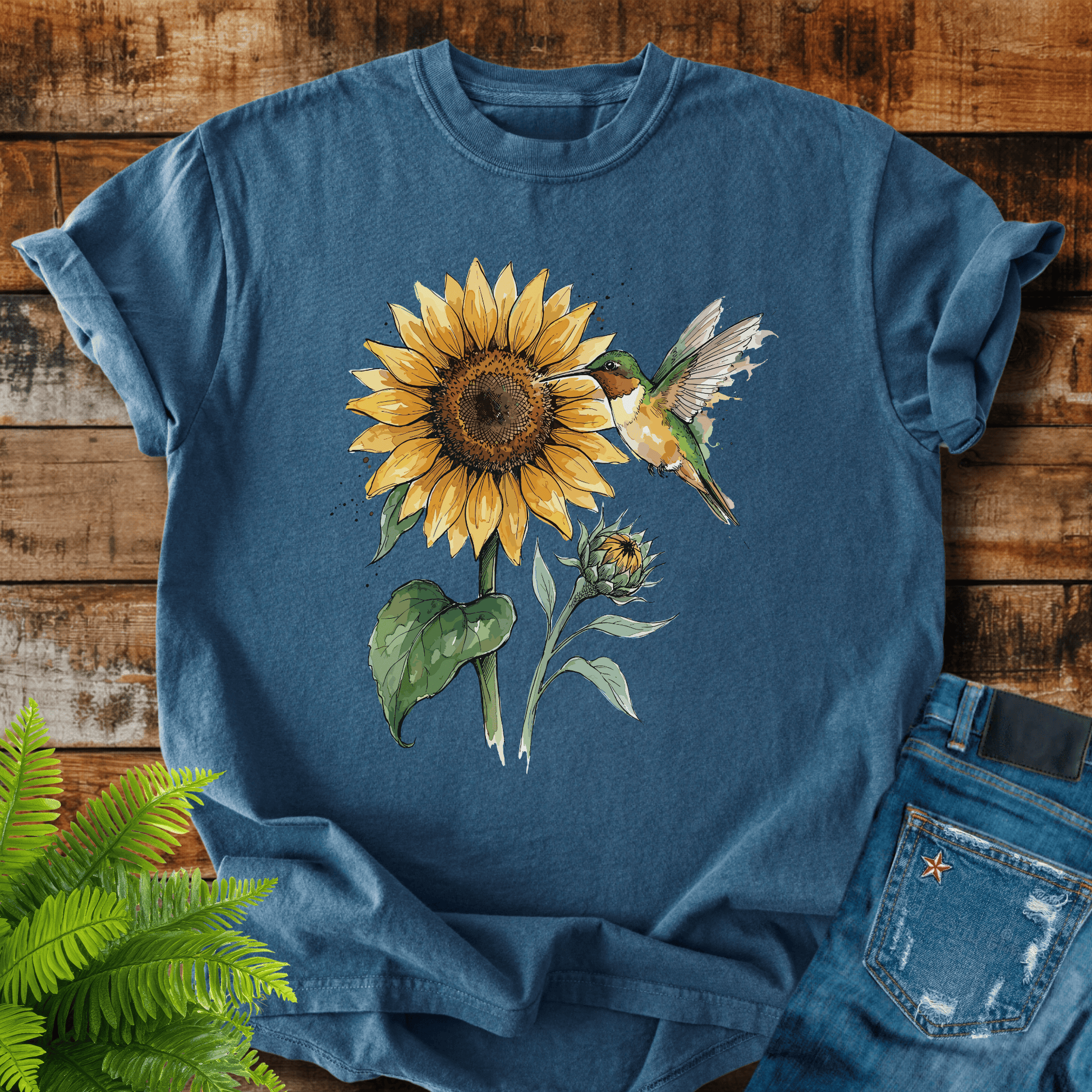 Sunflower Hummingbird T-shirt