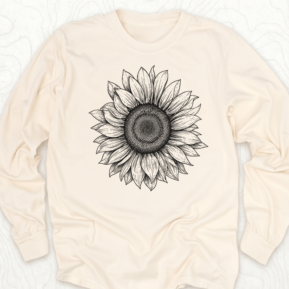 Sunflower Sketch LS T-shirt