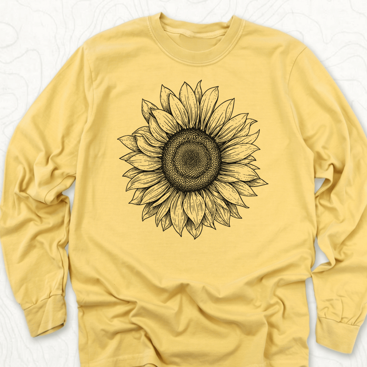 Sunflower Sketch LS T-shirt