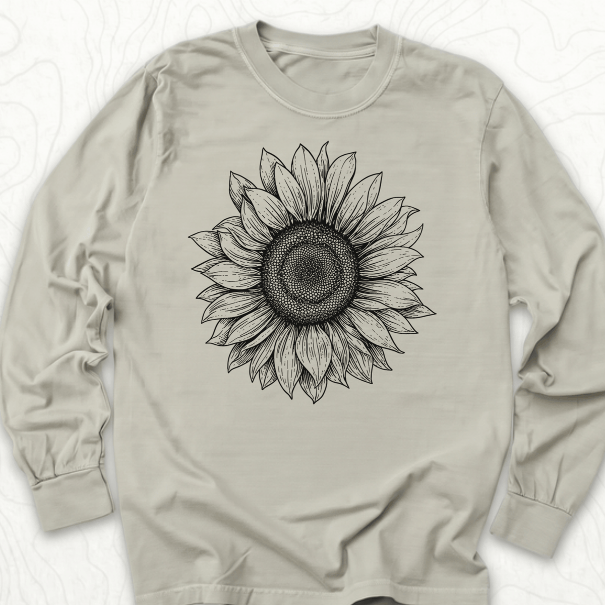 Sunflower Sketch LS T-shirt