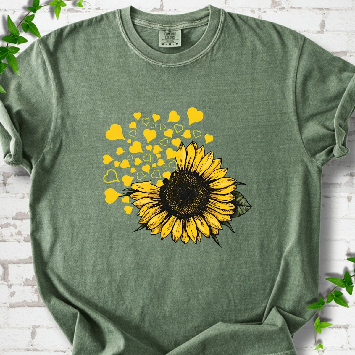 Sunflower with Hearts T-Shirt