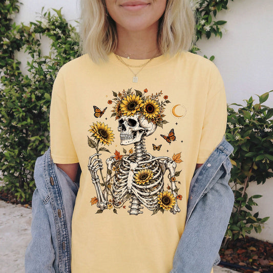 Sunflower Soul Skeleton T-Shirt