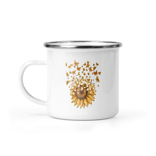 Sunflowers and Butterfly Camping Mug