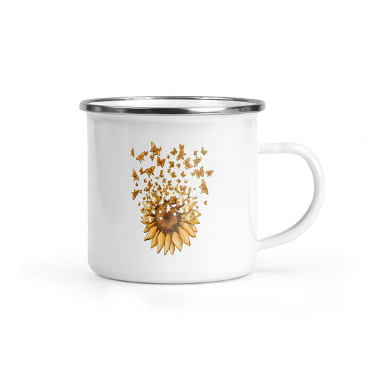 Sunflowers and Butterfly Camping Mug