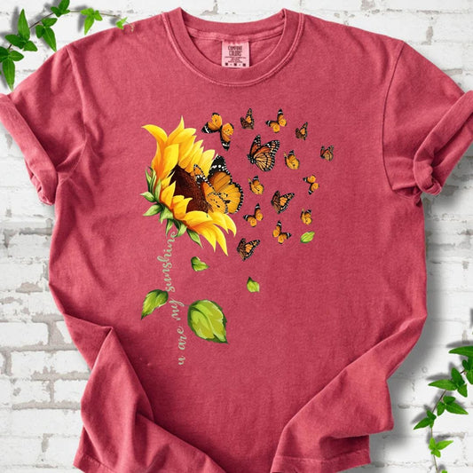 Sunflowers and Butterfly T-Shirt