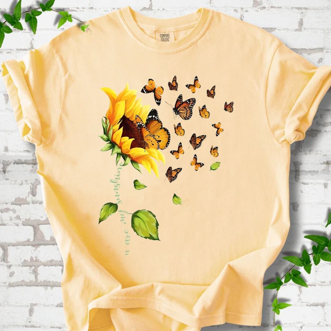 Sunflowers and Butterfly T-Shirt