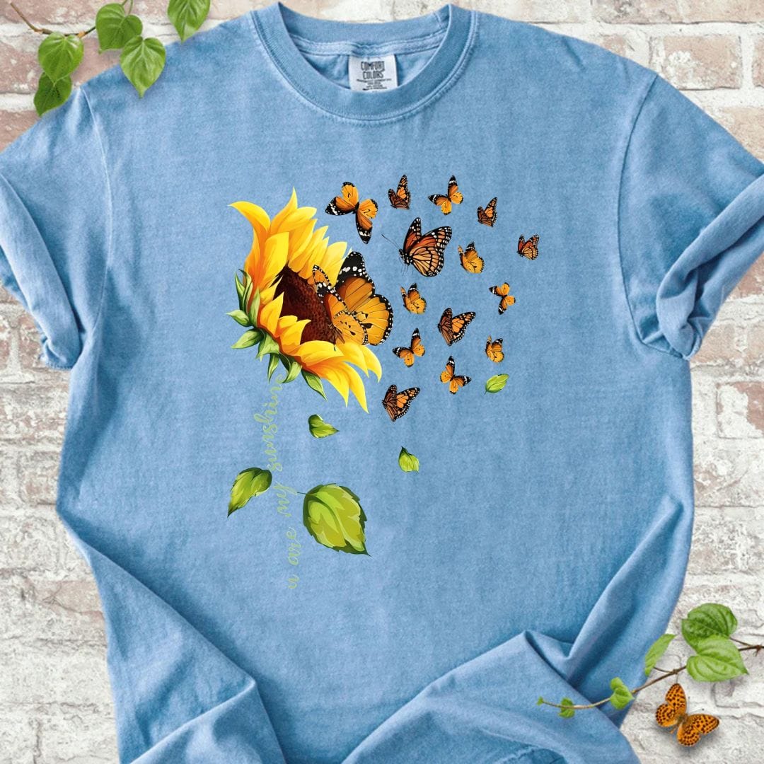 Sunflowers and Butterfly T-Shirt