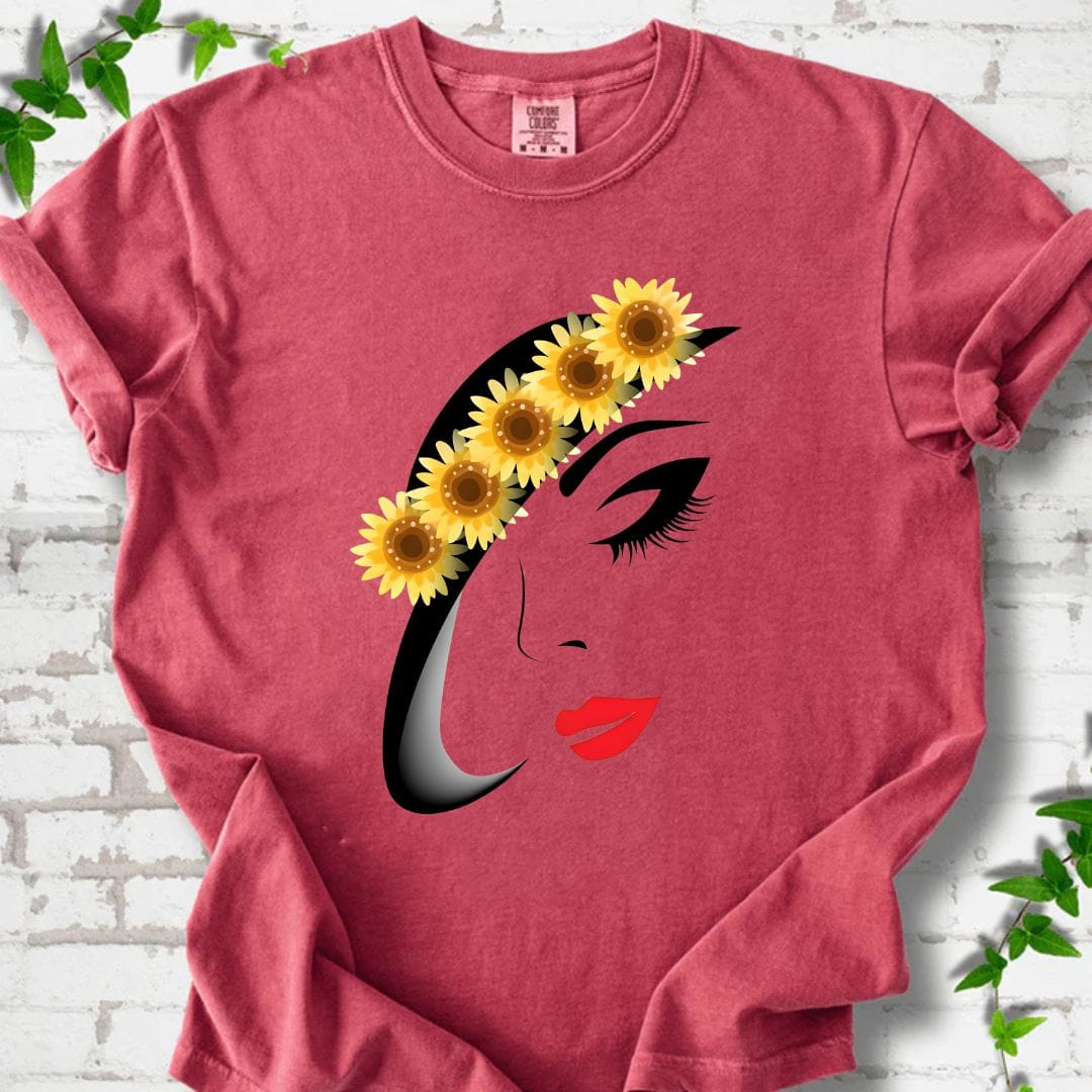 Sunflowers and Lady T-Shirt