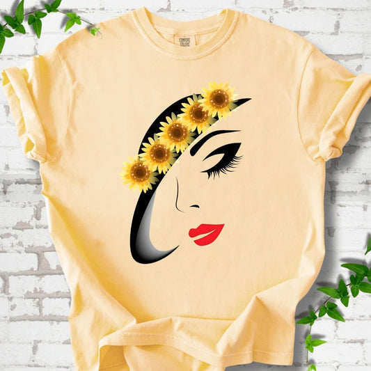 Sunflowers and Lady T-Shirt