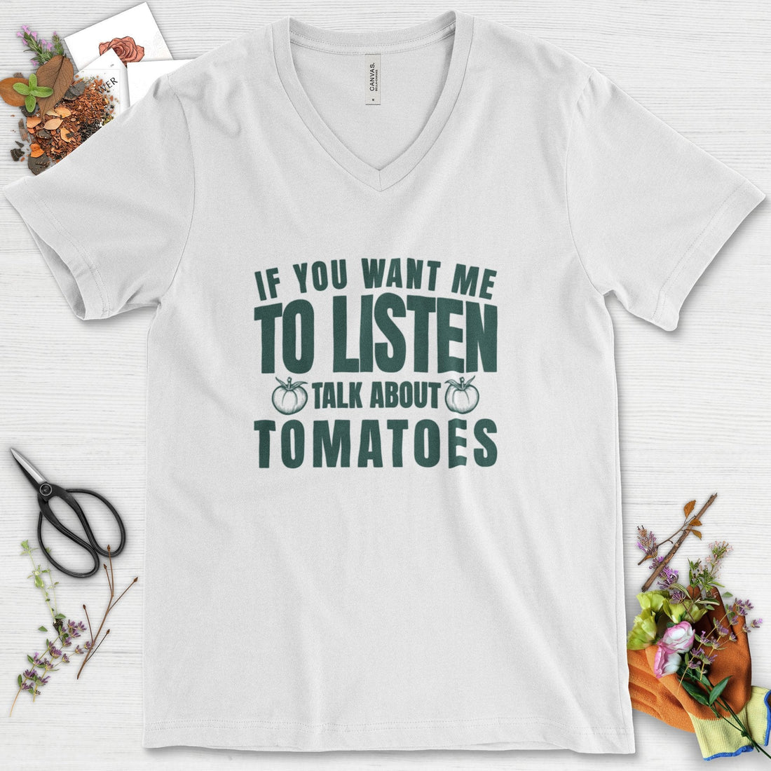 Talk About Tomatoes V-Neck