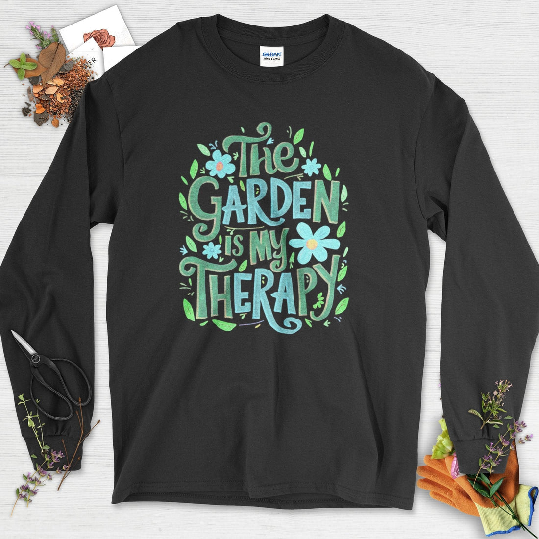 The Garden Is My Therapy Graphic Long Sleeve