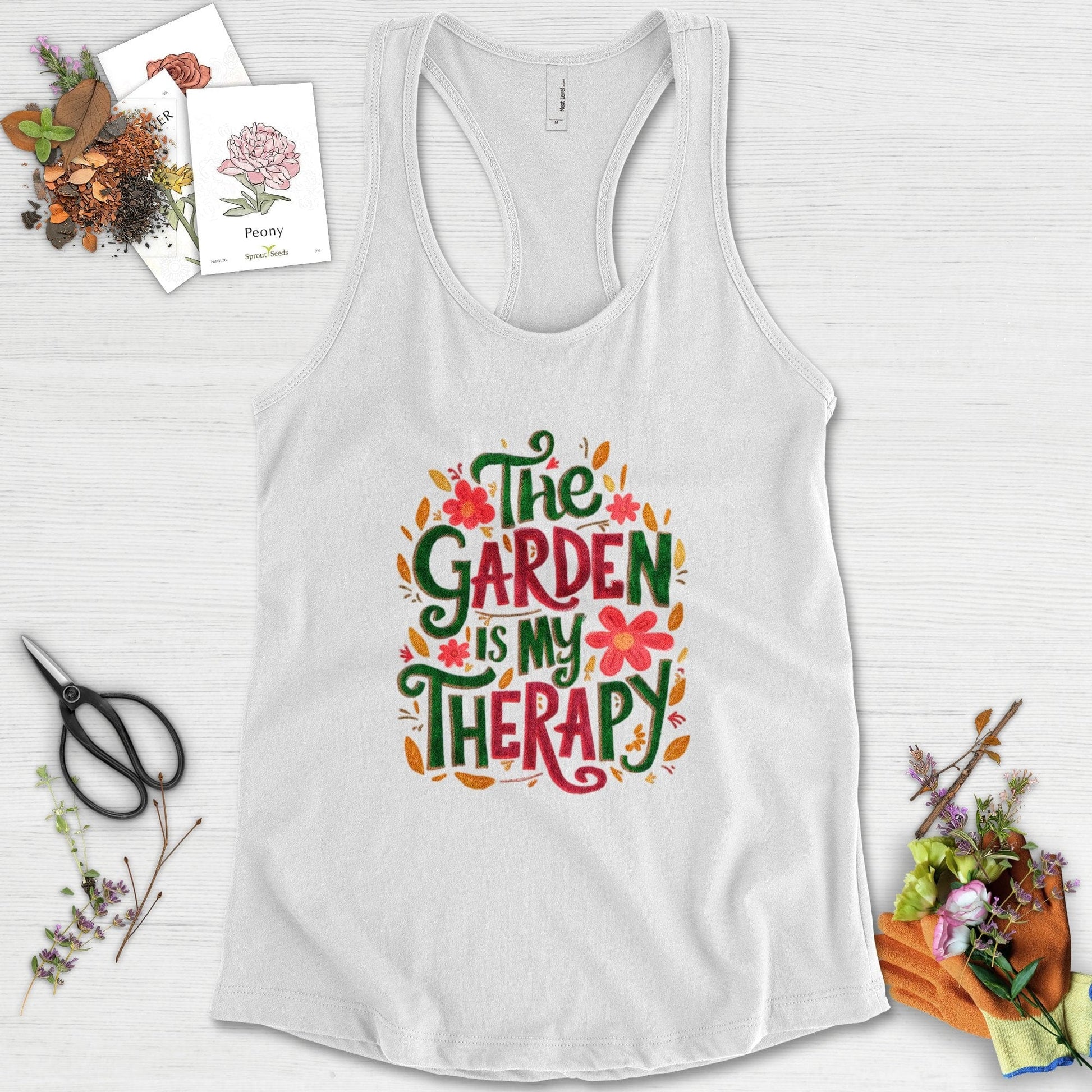 The Garden Is My Therapy Graphic Racerback