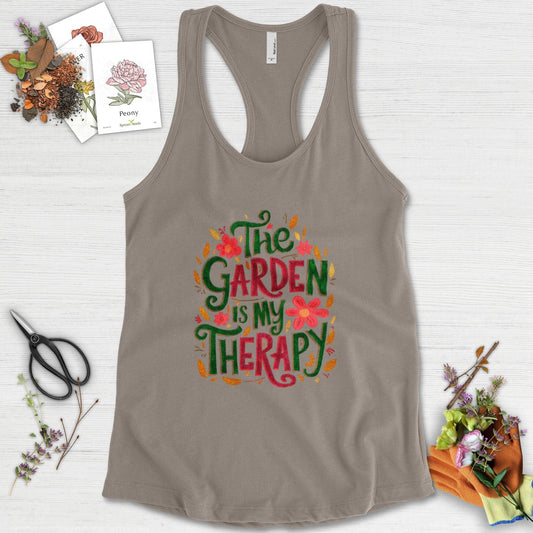 The Garden Is My Therapy Graphic Racerback