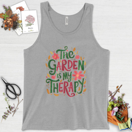 The Garden Is My Therapy Graphic Tank Top