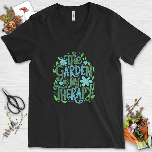 The Garden Is My Therapy Graphic V-Neck