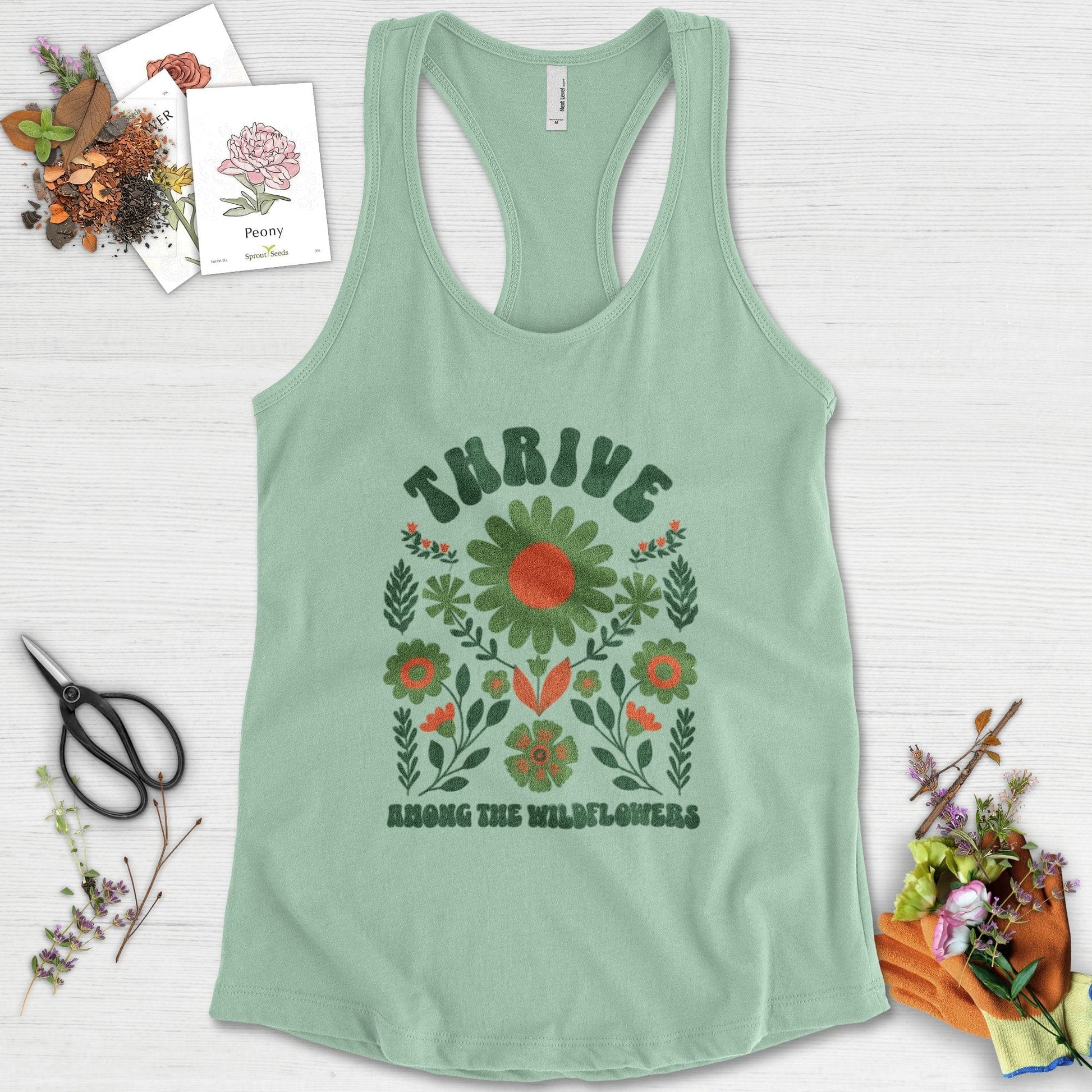 Thrive Among the Wildflowers Racerback