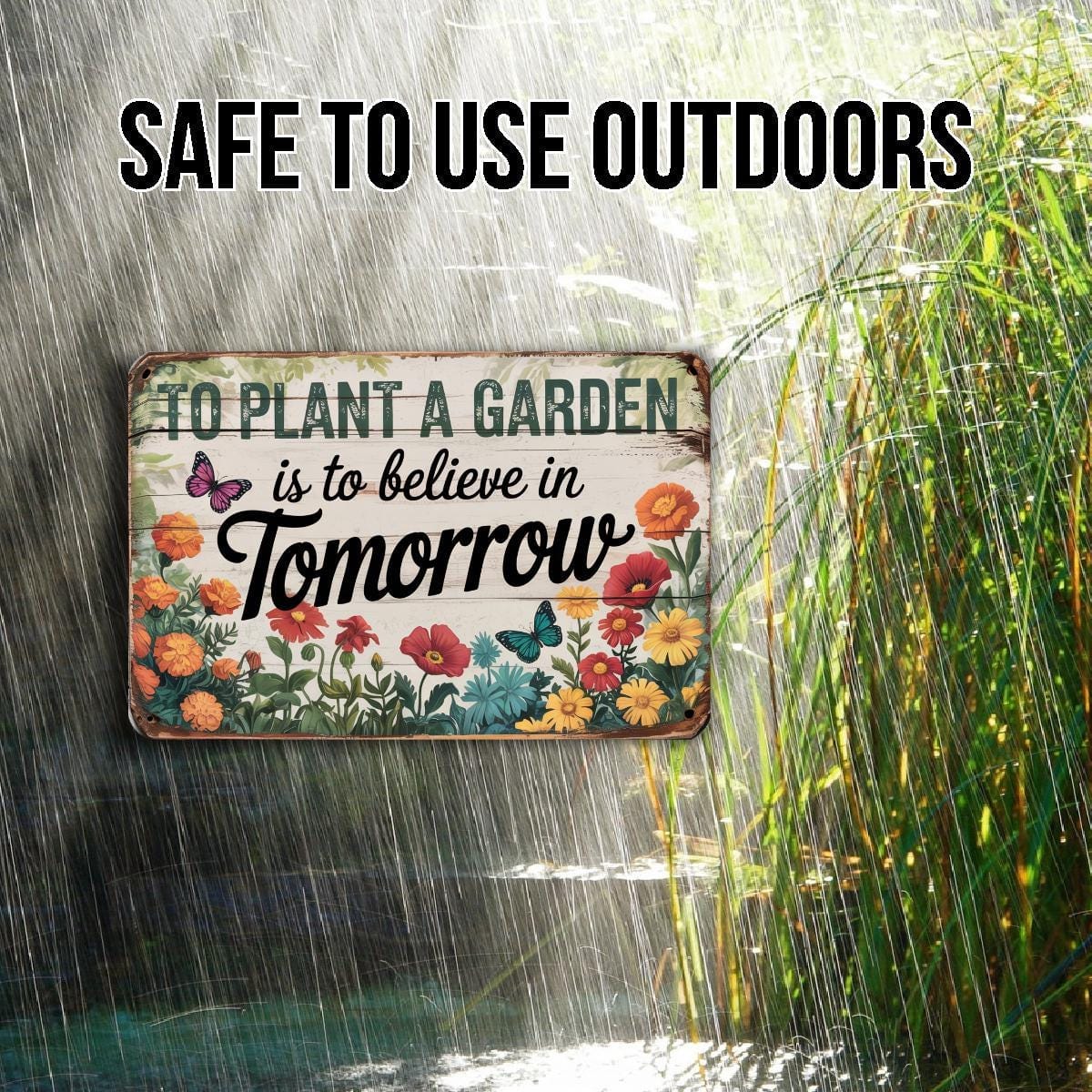 To Plant A Garden Is To Believe In Tomorrow Metal Sign
