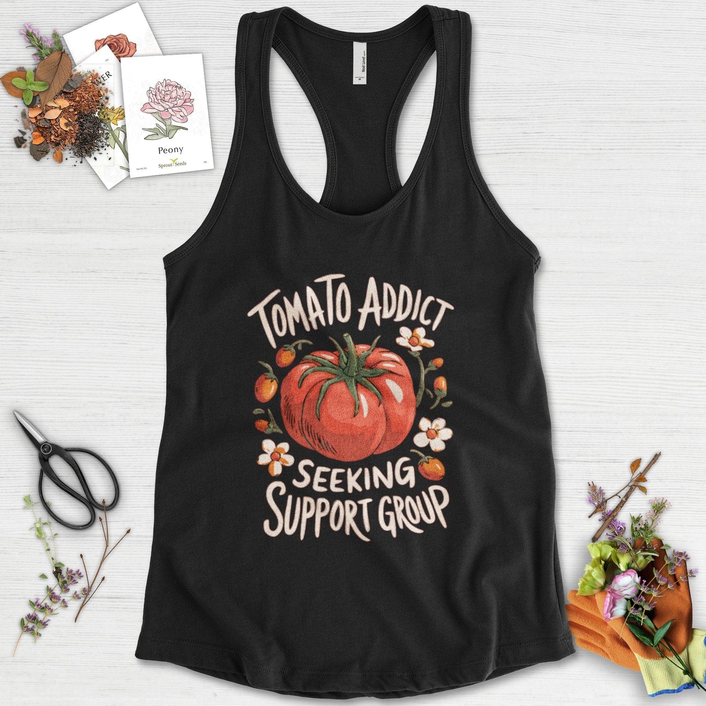 Tomato Addict Support Group Racerback