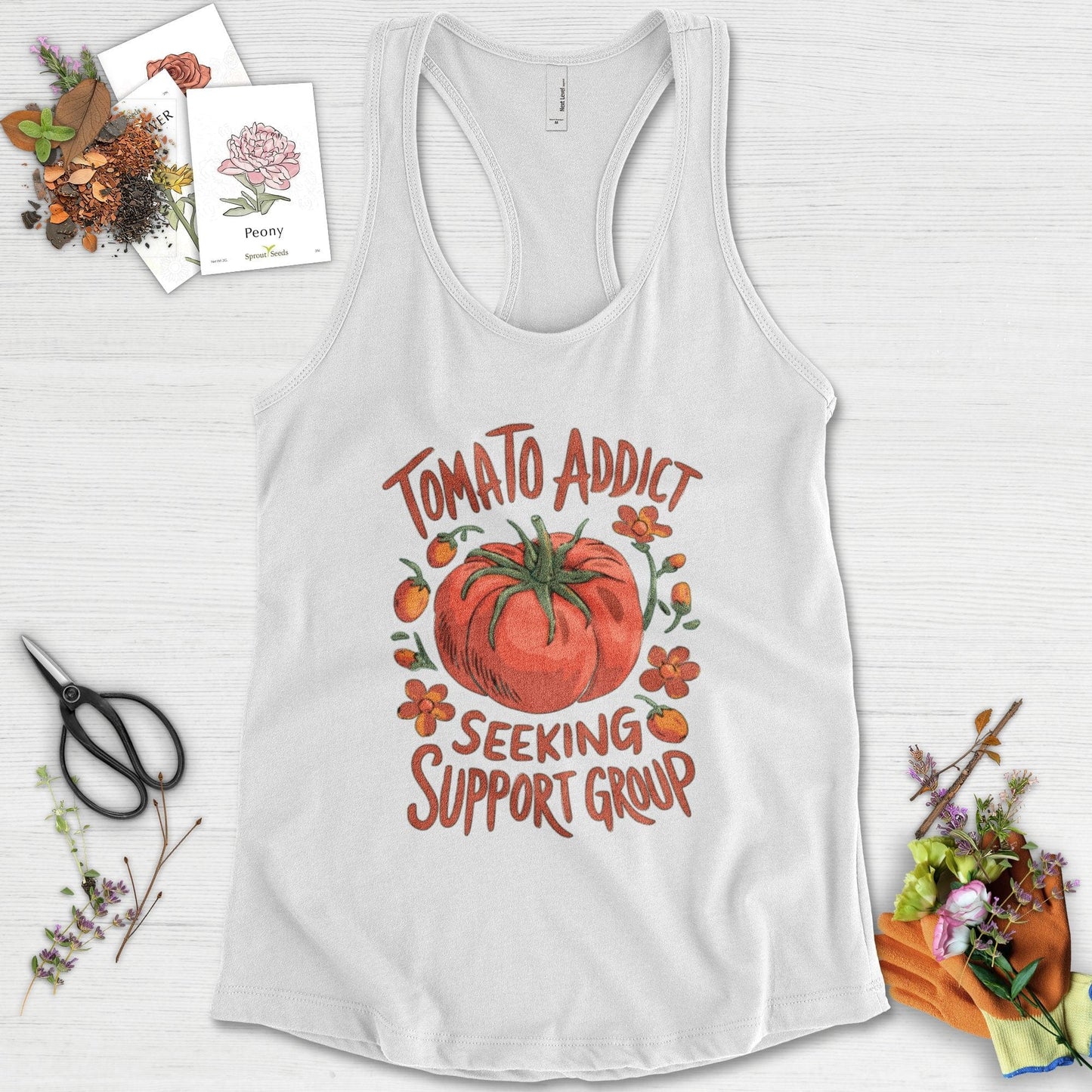Tomato Addict Support Group Racerback