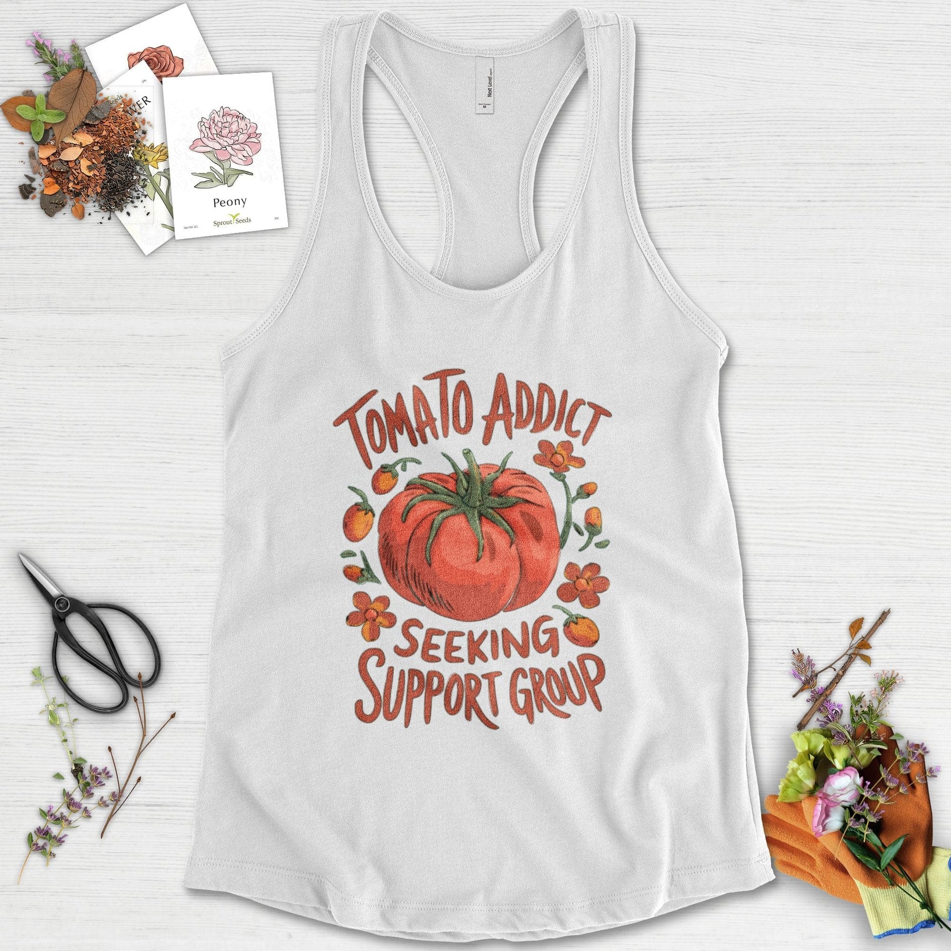 Tomato Addict Support Group Racerback