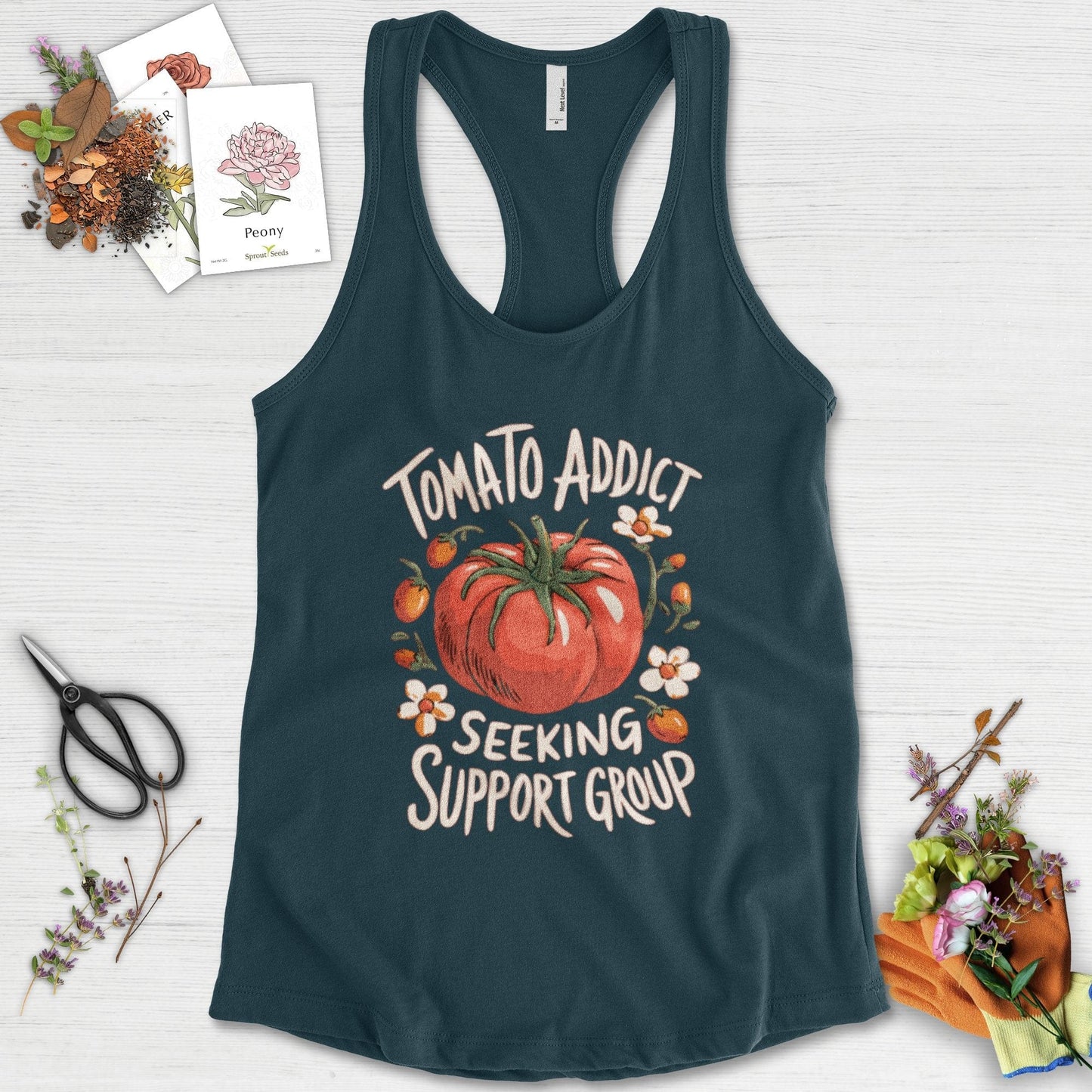 Tomato Addict Support Group Racerback