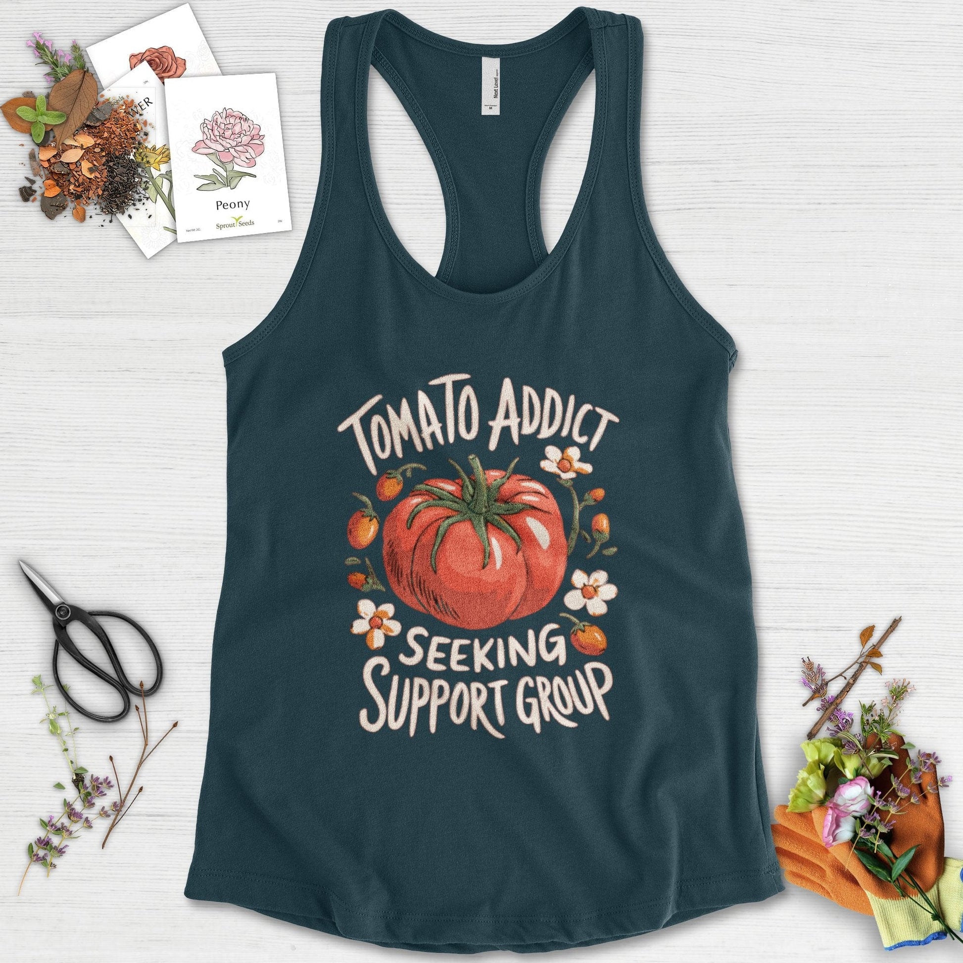 Tomato Addict Support Group Racerback