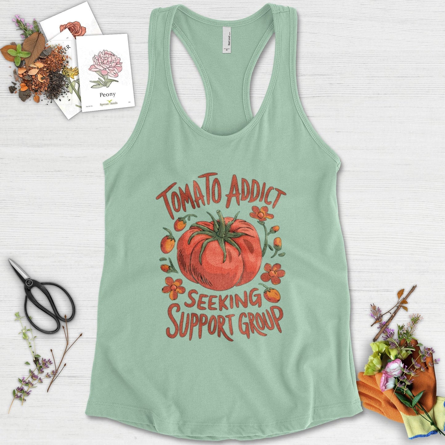 Tomato Addict Support Group Racerback