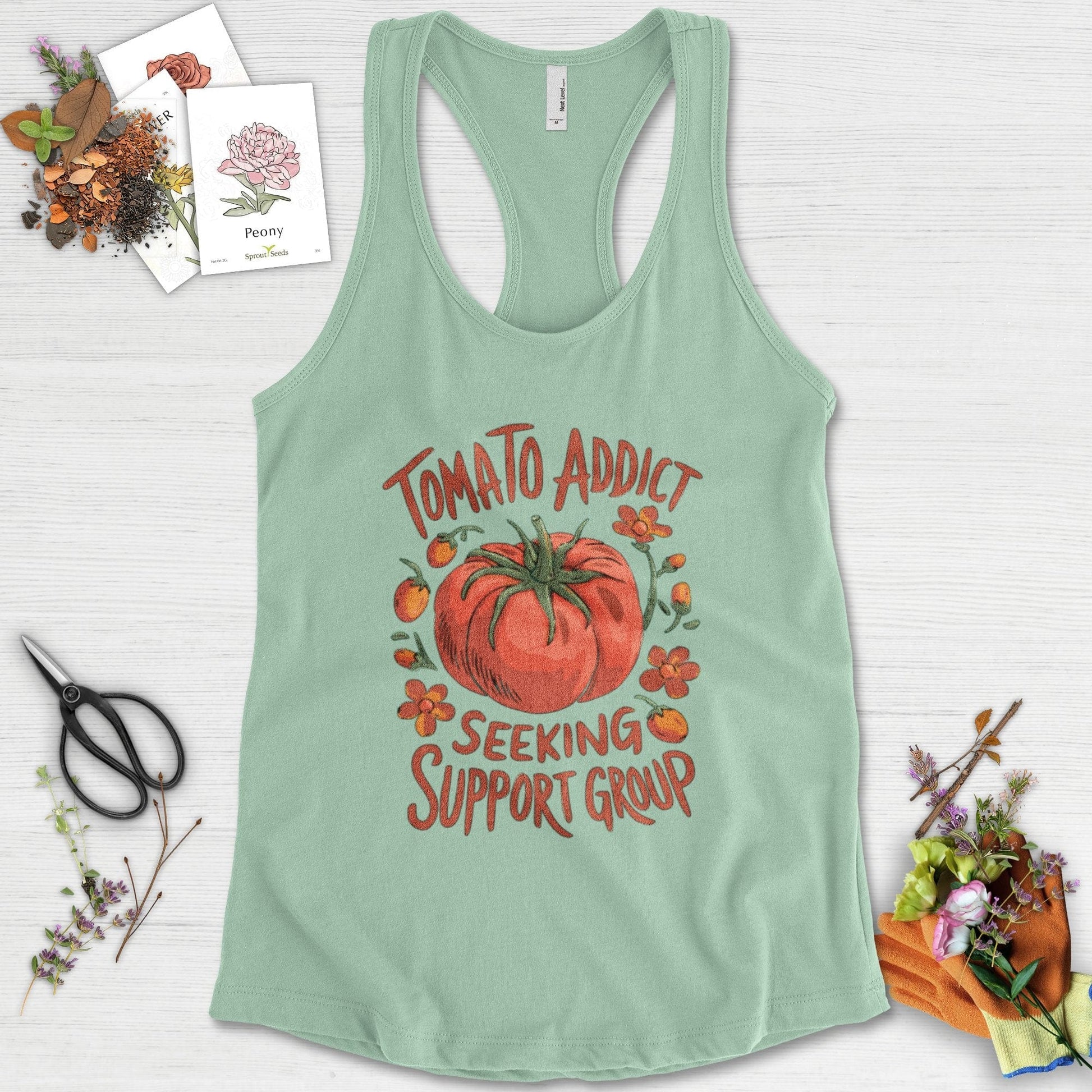 Tomato Addict Support Group Racerback