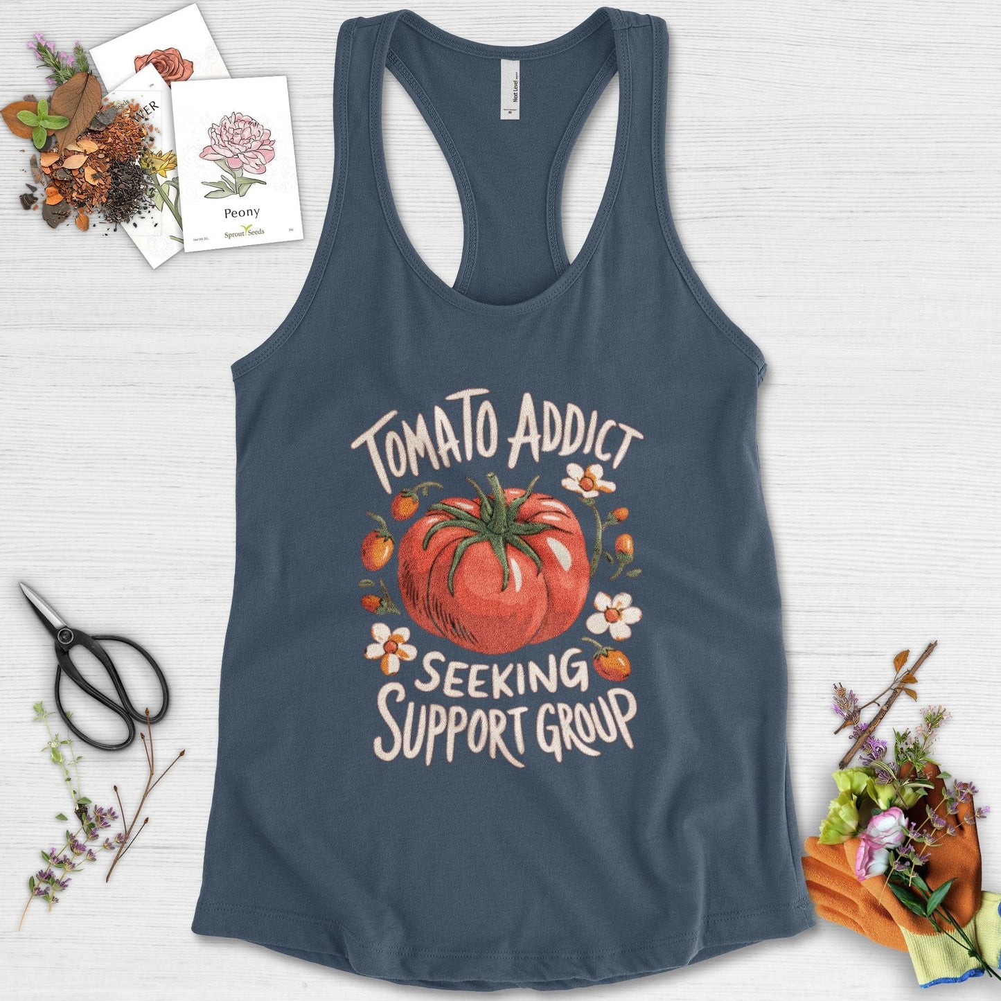 Tomato Addict Support Group Racerback
