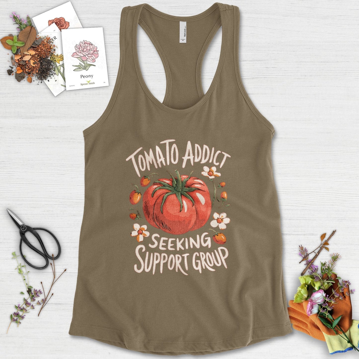 Tomato Addict Support Group Racerback