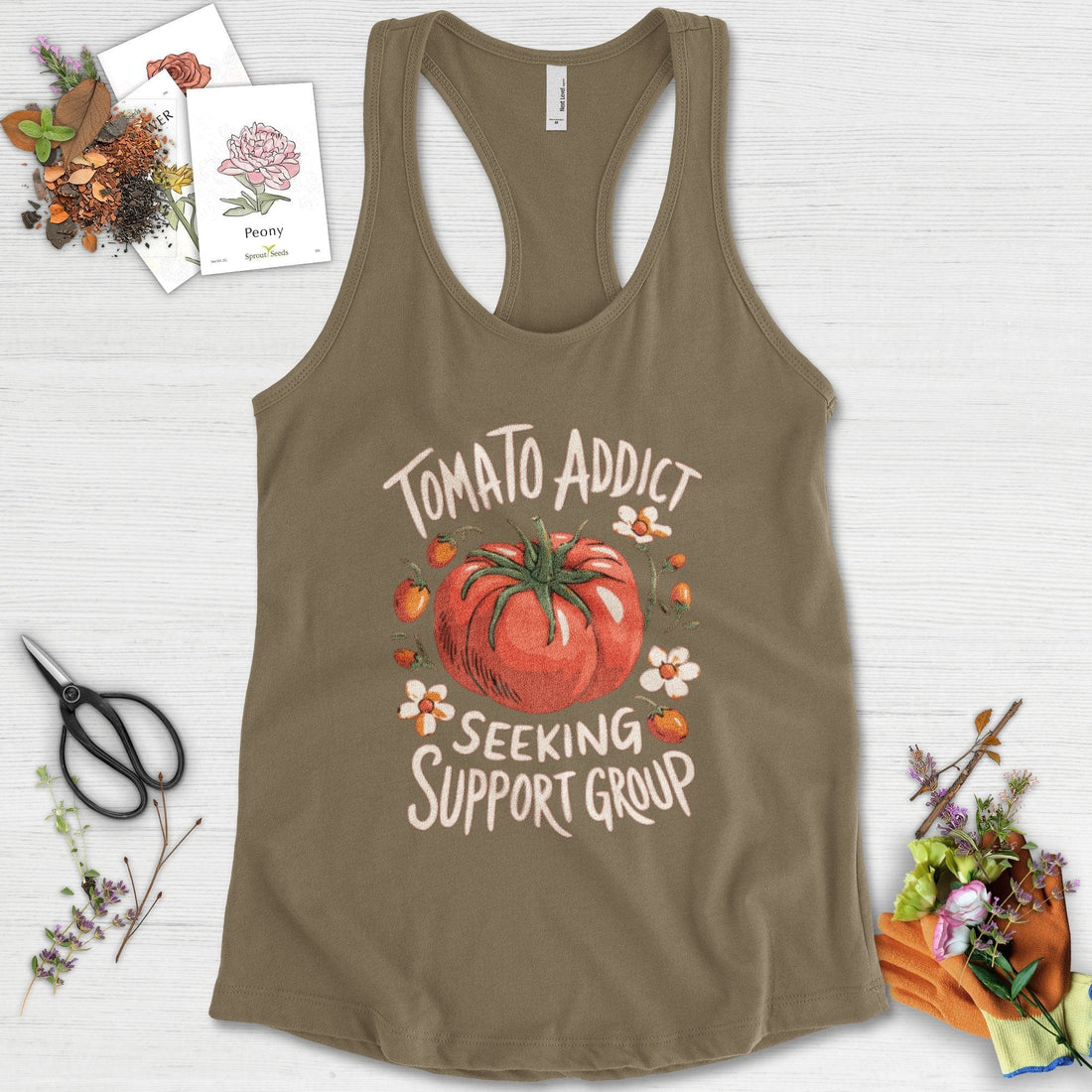 Tomato Addict Support Group Racerback