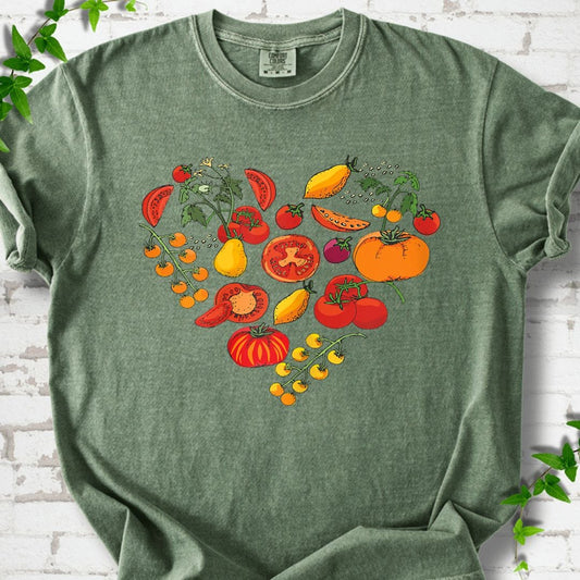 Tomato Love Vegetable Heart T-Shirt