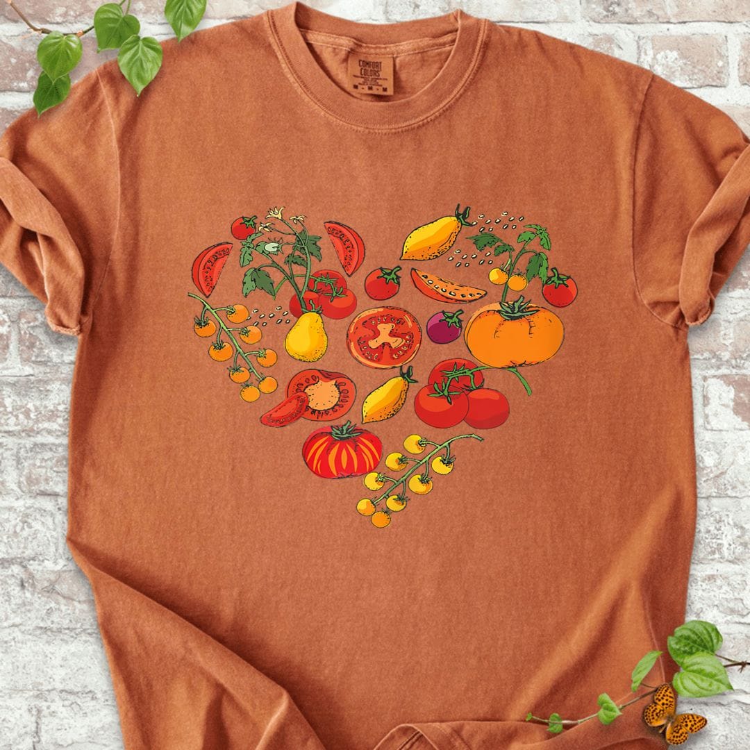 Tomato Love Vegetable Heart T-Shirt
