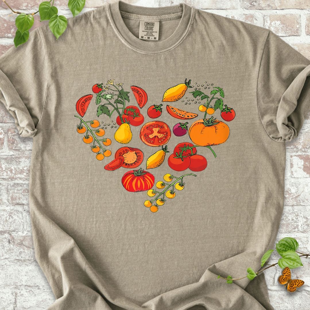 Tomato Love Vegetable Heart T-Shirt