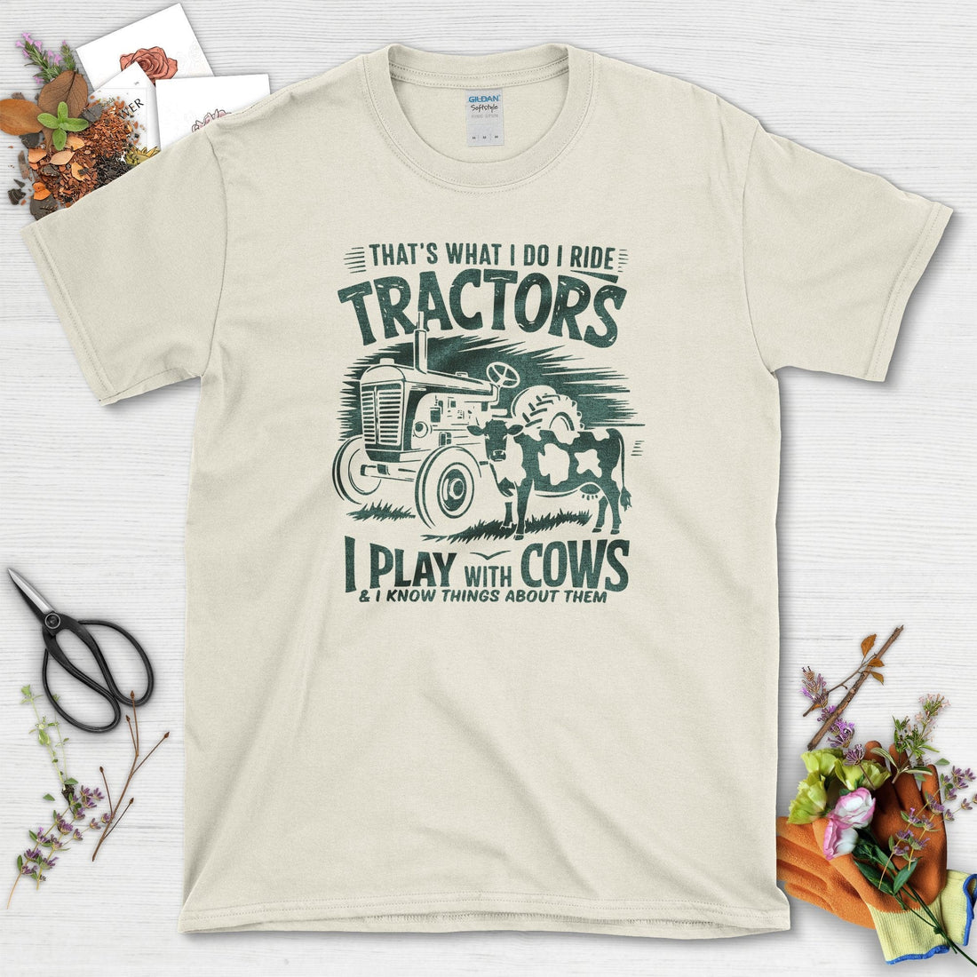 Tractor Cows Fun T-Shirt