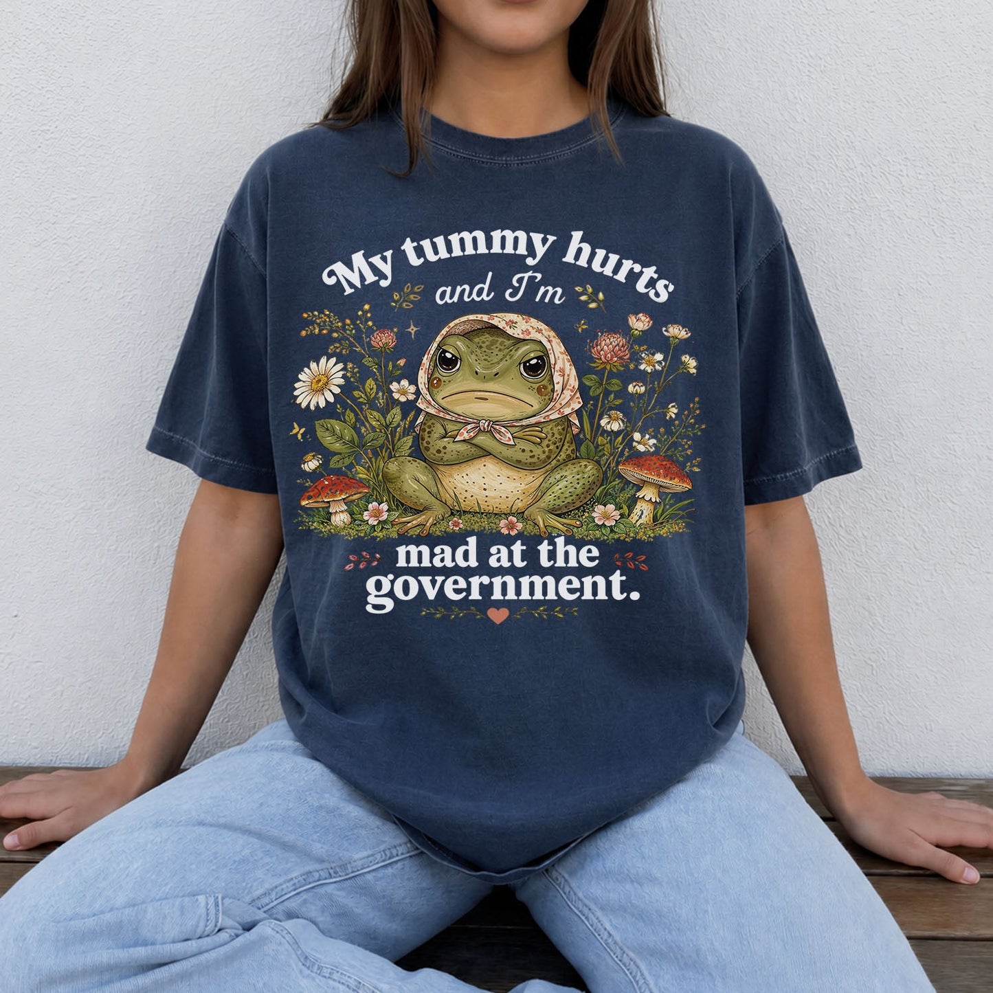 My Tummy Hurts Funny Frog T-Shirt