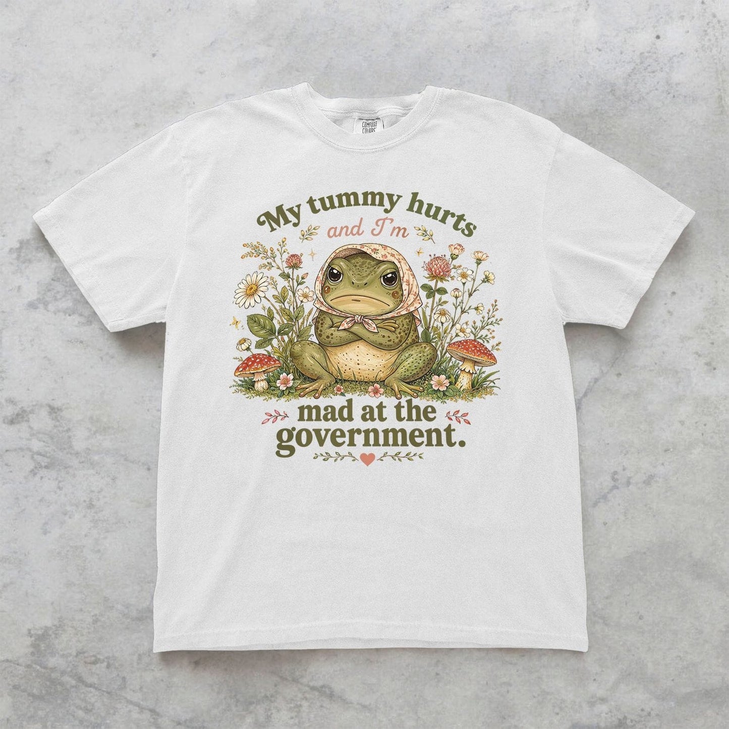 My Tummy Hurts Funny Frog T-Shirt