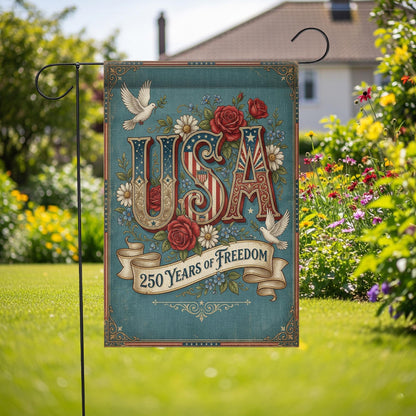 USA 250 Years of Freedom Garden Flag