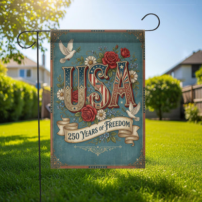 USA 250 Years of Freedom Garden Flag