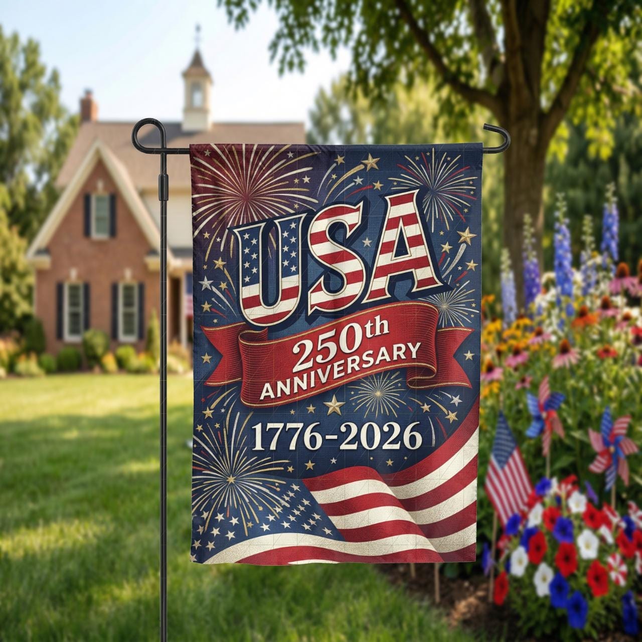 USA 250th Anniversary Garden Flag