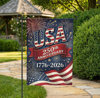 USA 250th Anniversary Garden Flag