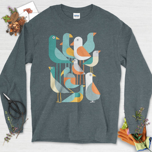 Vibrant Birds Garden Long Sleeve